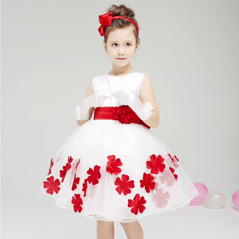 New-Elegant-Baby-Girls-Party-Dress-Sleeveless-White-Pink-Flower-Dresses-Cute-Bow-Princess-Kid-Dress